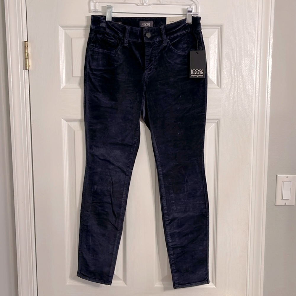 NYDJ Ami Skinny Velvet Navy Jeans